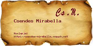 Csendes Mirabella névjegykártya